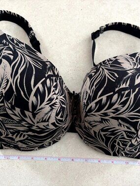 Cacique Lightly Lined Full Coverage Bra Size 34G Black Brown